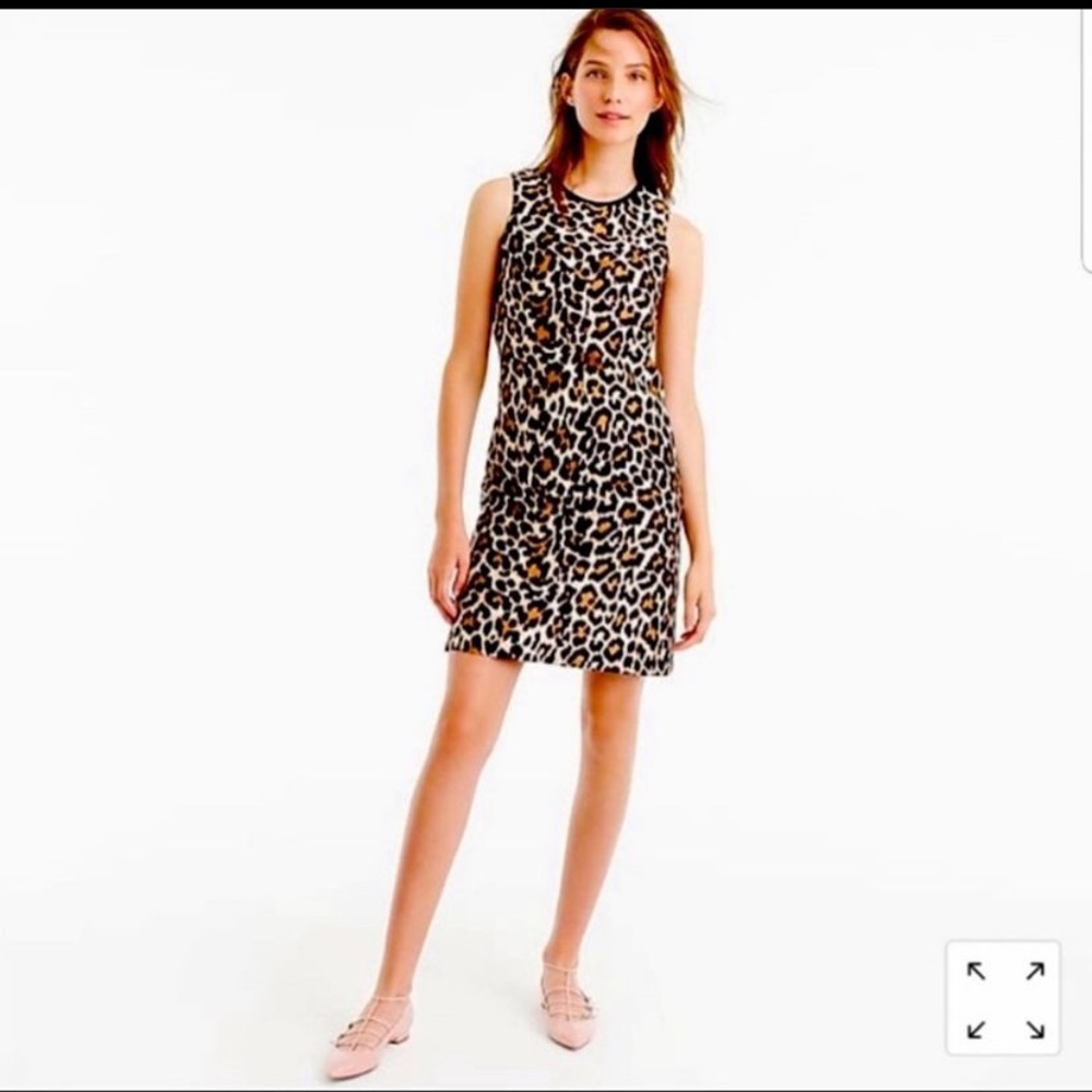 J Crew leopard print sheath dress, size 6